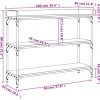 Konzolový stolek s policemi 100 x 30 x 80 cm [837808] (Barva dub sonoma)