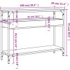 Konzolový stolek s policí 100x29x75 cm kompozitní dřevo [837718] (Barva dub sonoma)