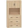 Skříň highboard kompozit [3185389] (Barva Šedá sonoma)