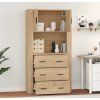 Skříň highboard kompozit [3185389] (Barva Šedá sonoma)