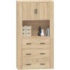 Skříň highboard kompozit [3185389] (Barva Šedá sonoma)