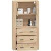 Skříň highboard kompozit [3185389] (Barva Šedá sonoma)