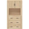 Skříň highboard kompozit [3185389] (Barva Šedá sonoma)