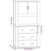 Skříň highboard kompozit [3185389] (Barva Šedá sonoma)
