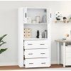 Skříň highboard kompozit [3185389] (Barva Šedá sonoma)