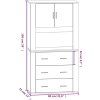 Skříň highboard kompozit [3185389] (Barva Šedá sonoma)