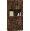Skříň highboard kompozit [3185389] (Barva Šedá sonoma)