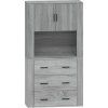 Skříň highboard kompozit [3185389] (Barva Šedá sonoma)