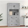 Skříň highboard kompozit [3185389] (Barva Šedá sonoma)
