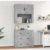Skříň highboard kompozit [3185389] (Barva Šedá sonoma)