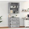 Skříň highboard kompozit [3185389] (Barva Šedá sonoma)