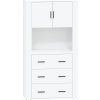 Skříň highboard kompozit [3185389] (Barva Šedá sonoma)