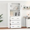 Skříň highboard kompozit [3185389] (Barva Šedá sonoma)