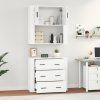 Skříň highboard kompozit [3185389] (Barva Šedá sonoma)