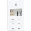 Skříň highboard kompozit [3185389] (Barva Šedá sonoma)