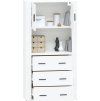 Skříň highboard kompozit [3185389] (Barva Šedá sonoma)