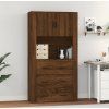 Skříň highboard kompozit [3185389] (Barva Šedá sonoma)