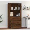 Skříň highboard kompozit [3185389] (Barva Šedá sonoma)