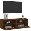 Nástěnná TV skříňka 100x30x30 cm kompozitní dřevo [836894] (Barva Hnědý dub)
