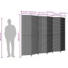 Dělicí stěna 6 panelů polyratan [365368] (Barva Černá)
