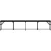 Jídelní lavice 248 x 32 x 45 cm ocel a textil [835226] (Barva Černá)