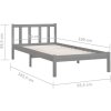 Rám postele masivní borovice 90 x 190 cm Single [810049] (Barva Šedá)