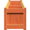 Zahradní truhlík voskově hnědý 180x31x31 cm masivní borovice [837494] (Barva Přírodní borovice)