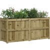 Zahradní truhlík voskově hnědý 150x50x70 cm masivní borovice [837490] (Barva Bílá borovice)