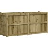 Zahradní truhlík voskově hnědý 150x50x70 cm masivní borovice [837490] (Barva Bílá borovice)