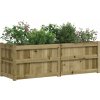Zahradní truhlík voskově hnědý 150x50x50 cm masivní borovice [837488] (Barva Přírodně impregnované)