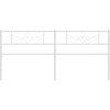 Kovové náhradní čelo postele 200 cm [355354] (Barva Bílá)