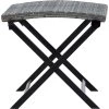 Skládací stolička polyratan [45773] (Barva Šedá)