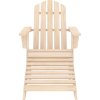 Zahradní židle Adirondack s podnožkou masivní jedle [40859] (Barva Bílá)