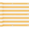 Balkonová zástěna 75 x 300 cm 100% polyester oxford [134900] (Barva bílá a žlutá)
