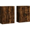 Nástěnné skříňky 2 ks 69,5 x 34 x 90 cm [3195648] (Barva Kouřový dub)