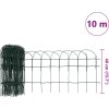 Zahradní plot práškované železo 10 x 0,4 m [141071] (Barva Zelená)