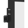 Interiérové dveře úzké černé 83x201,5 cm tvrzené sklo a hliník [153663] (Barva Černá a průhledná)