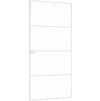 Interiérové dveře úzké zlaté 93x201,5 cm tvrzené sklo a hliník [153668] (Barva Bílá a průhledná)