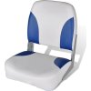 Lodní sedadlo s upevňovacím popruhem skládací 41 x 36 x 48 cm [90419] (Barva Modro-bílá)