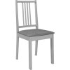Jídelní židle s poduškami 4 ks masivní dřevo [247636] (Barva Bílo-šedá)