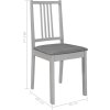 Jídelní židle s poduškami 4 ks masivní dřevo [247636] (Barva Bílo-šedá)