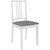Jídelní židle s poduškami 4 ks masivní dřevo [247636] (Barva Bílo-šedá)