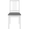 Jídelní židle s poduškami 4 ks masivní dřevo [247636] (Barva Bílo-šedá)
