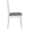 Jídelní židle s poduškami 4 ks masivní dřevo [247636] (Barva Bílo-šedá)