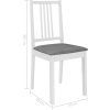 Jídelní židle s poduškami 4 ks masivní dřevo [247636] (Barva Bílo-šedá)