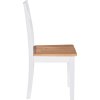 Jídelní židle 2 ks z ho masivního dřeva Rubber [245368] (Barva bílá a přírodní)