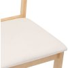 Jídelní židle 2 ks z ho masivního dřeva Rubber [245368] (Barva bílá a přírodní)