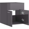 Skříňka pod umyvadlo 41x38,5x46 cm kompozitní dřevo [804646] (Barva šedá s vysokým leskem)