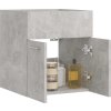 Skříňka pod umyvadlo 41x38,5x46 cm kompozitní dřevo [804646] (Barva šedá s vysokým leskem)