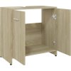 Koupelnová skříňka pod umyvadlo 60x33x60 cm kompozit [802575] (Barva Bílá a dub sonoma)